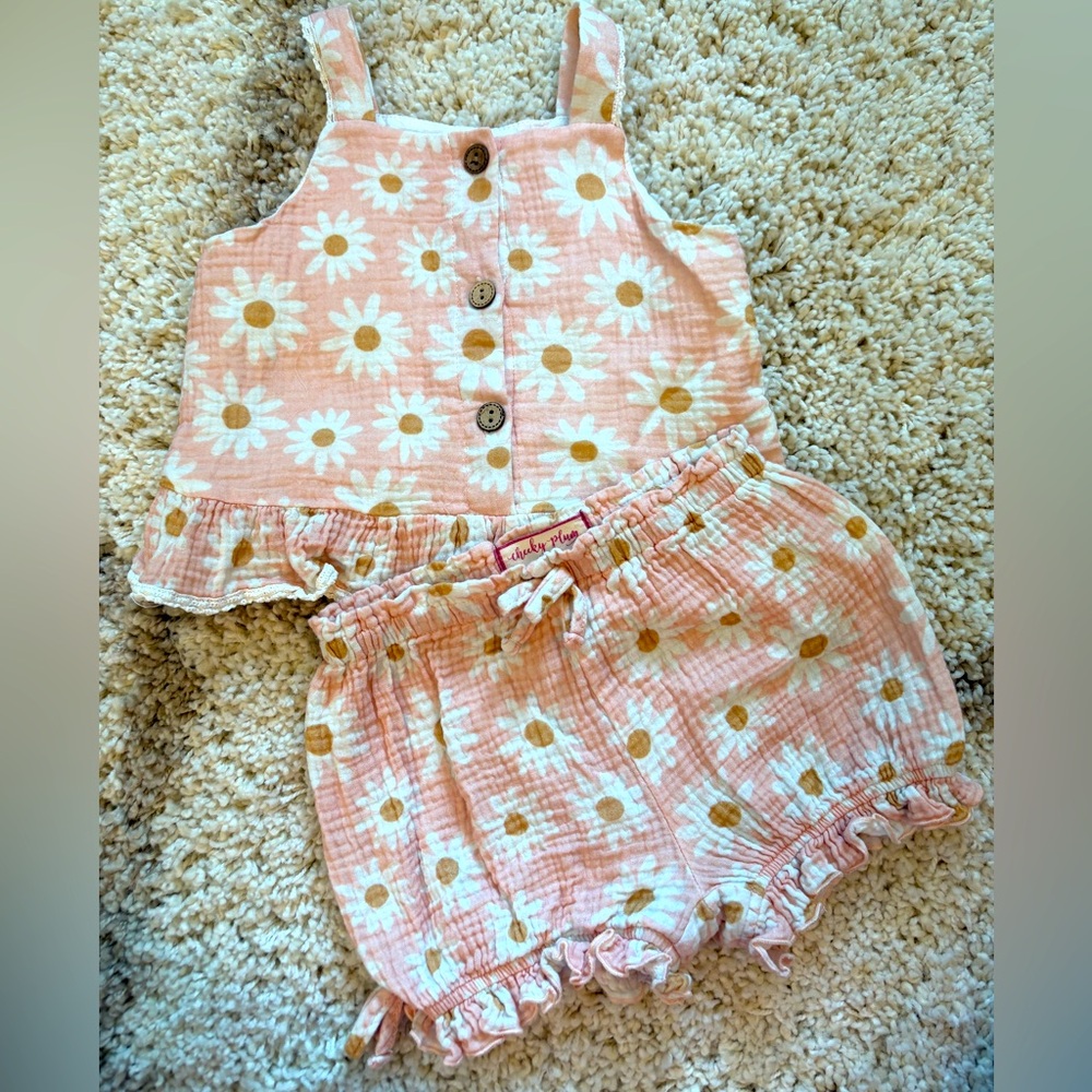 Cheeky Plum Pink and White Floral Set